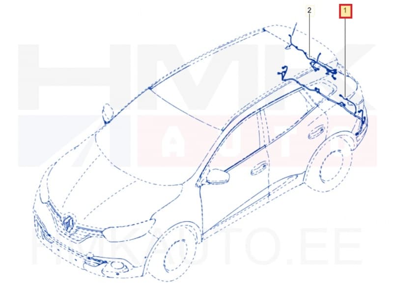 Parkimisandurite juhtmestik tagumine OEM Renault Kadjar