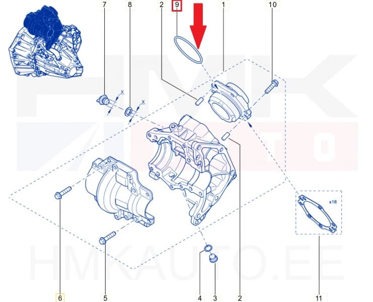 Käigukasti tihend OEM Renault/Dacia