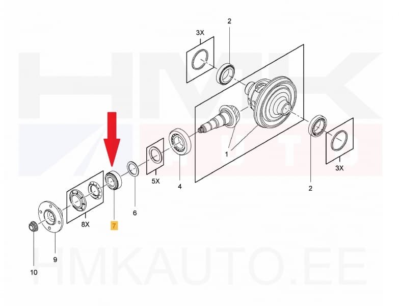 Reduktori laager OEM Renault Master III (RWD)