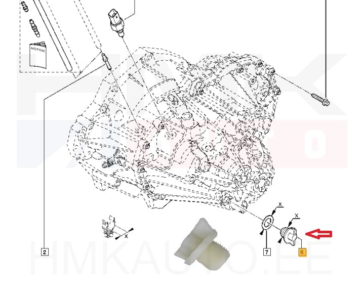 Õlikork käigukastile OEM Renault