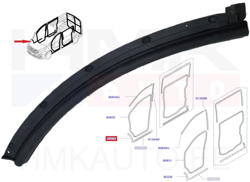 Esiukseava alumine tihend parem OEM Trafic/Vivaro 2014-