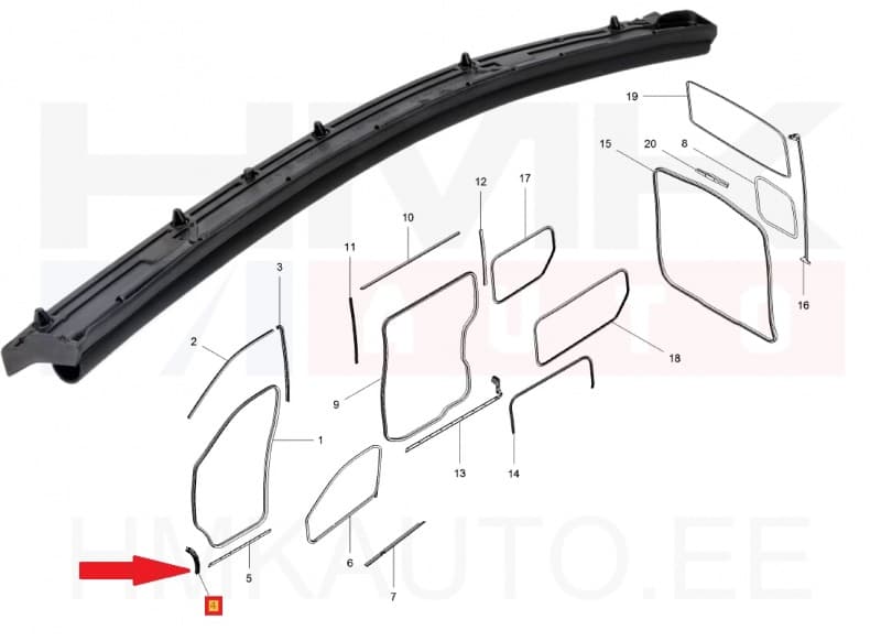 Esiukseava alumine tihend vasak OEM Trafic/Vivaro 2014-