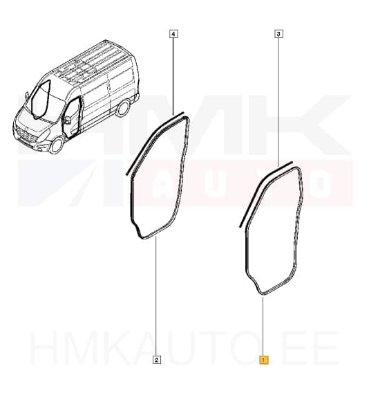 Esiukse tihend OEM Renault Master 10- >>808328454R