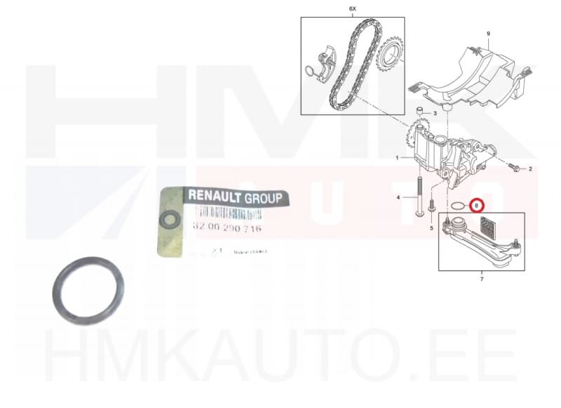 Õlivõtturi tihend OEM Renault 1,6-2,3DCI