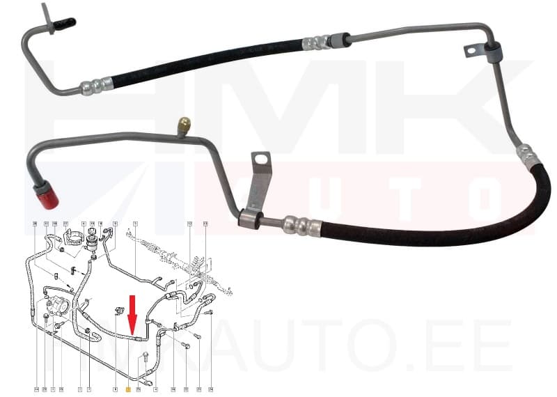 Roolivõimendi survetoru OEM Renault Trafic II 1,9dCi AC-