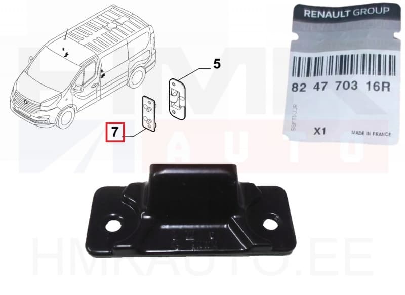 Liugukse suunaja (uksepostile) OEM Renault Trafic III 2014-