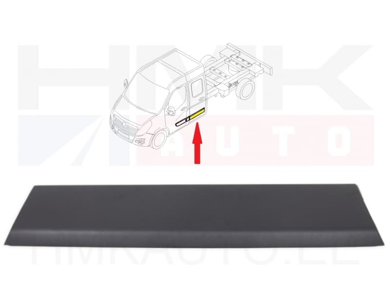 Külgukse liist vasak OEM Renault Master III 2010- (topeltkabiin)