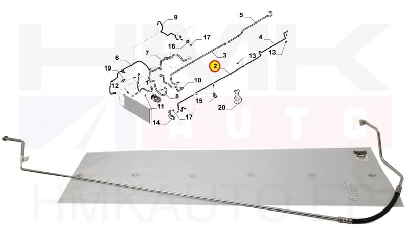 Konditsioneeri toru tagumine, kõrgsurve OEM Renault Trafic III L1 2014-