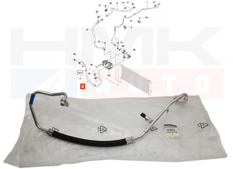 Konditsioneeri toru, kõrgsurve OEM Renault Master 2014-