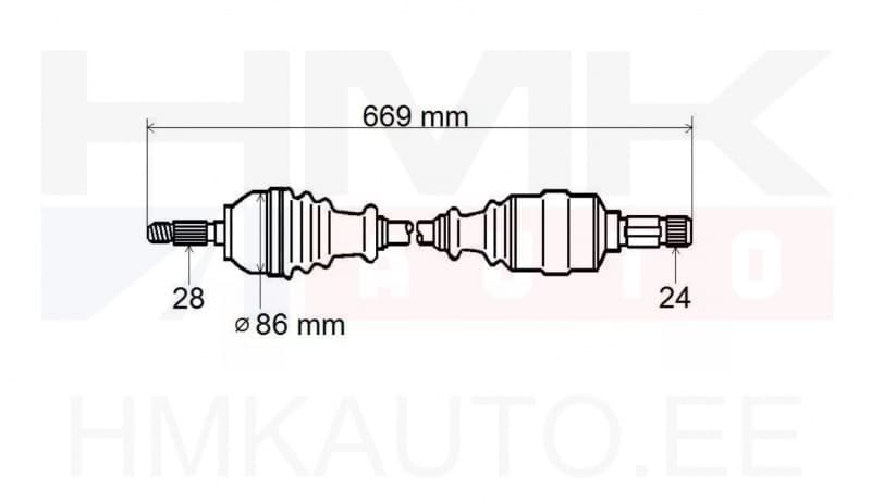 Veovõll komplektne vasak Jumpy/Expert/Scudo 2007- 1,6HDI