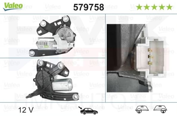 Klaasipühkija mootor tagum. Berlingo/Partner 2008-