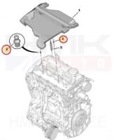 Mootorikatte kinnituspuks OEM Boxer/Jumper 2,2HDi 06-