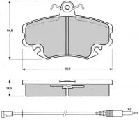 Piduriklotside komplekt eesmine Renault Clio II/Megane