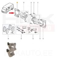Pidurisadula raam (kelk) tagumine parem Renault Master 1998-2010
