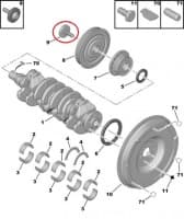 Väntvõlli rihmaratta kinnituspolt OEM PSA M12x1,50-L50
