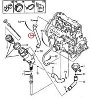 Karterituulutuse toru OEM PSA 1,9D