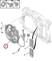 Jahutusventilaator OEM Citroen C5, C6/Peugeot 407