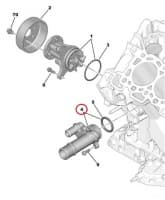 Jahutusvedeliku flants OEM Citroen/Peugeot 2,7-3,0HDI