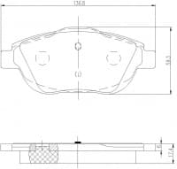 SOODUS!!! Piduriklotside komplekt eesmine Citroen C3, C4, DS3 /Peugeot 208,2008