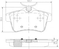 Piduriklotside komplekt tagumine Citroen C4, DS4, DS5 / Peugeot 308, 3008, 508, 5008, RCZ