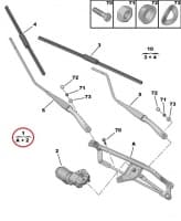 Klaasipühkijate hoovastik koos mootoriga Citroen Nemo/Peugeot Bipper 2011-