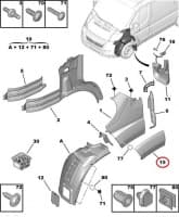 Esitiiva liist vasak OEM Jumper/Boxer/Ducato 2006-14