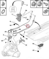 Käiguhoovastiku trosside komplekt OEM Citroen Nemo/Peugeot Bipper MA k.kast