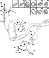 Väljalaskegaaside temperatuuri andur OEM Citroen/Peugeot/Fiat