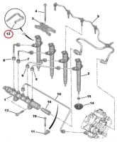 Pihusti tagasivoolutoru kinnitusklamber OEM Jumper/Boxer/Ducato 2,2HDI 2006-
