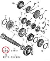 Käigukasti abivõlli laagrite komplekt OEM Jumper/Boxer/Ducato 2006- BVM6 MLGUC14