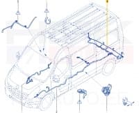 Parkimisandurite juhtmestik tagumine OEM Renault Master 2,3DCI 2019- (RWD+FWD ilma astmelauata stange) (2-le andurile)