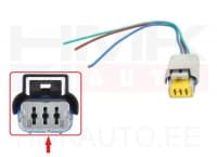 Pistik juhtmetega Citroen/Peugeot 3-klemmi "hall"