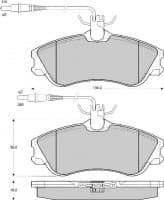 Piduriklotside komplekt eesmine Citroen Xsara/Berlingo; Peugeot Partner