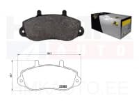 SOODUS!!! Piduriklotside komplekt eesmine Renault Master II