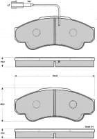 Piduriklotside komplekt eesmine Jumper/Boxer/Ducato 02-06 16"ratas