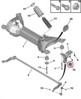 Stabilisaatorivarda puks tagumine OEM Peugeot 407