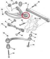 Tagasilla õõtshoova puks välimine Citroen C5/C6, Peugeot 407