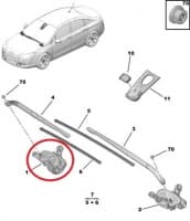 Klaasipühkija mootor parem OEM Citroen C5 2008-