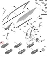 Klaasitõstuki lüliti parem eesmine OEM Citroen C4