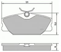 Piduriklotside komplekt eesmine Renault Laguna I, Megane I