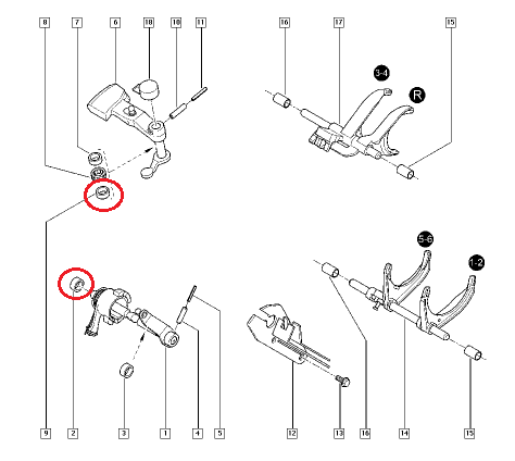 Käiguhoova nõellaager alumine OEM Renault PK5/PK6/PF6