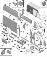SOODUS!!! Ukseposti (B-piilari) liist parem OEM Jumper/Boxer/Ducato 2006- (L4)