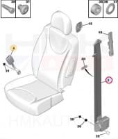 Turvavöö vastus eesmine OEM Peugeot Expert/Citroen Jumpy 2007-