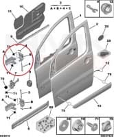 Esiukse hing ülemine vasak OEM Jumpy/Expert/Scudo 07-