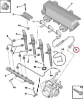 Pihustite tagasivoolutoru OEM Jumper/Boxer/Ducato 2,2HDI 11- EURO5