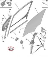 Klaasitõstuk eesmine vasak (elektriline, koos mootoriga) OEM Partner/Berlingo 08-