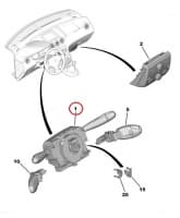 Roolisamba lülitiplokk OEM Peugeot 307 (+tagakojamees,esiudutuled)