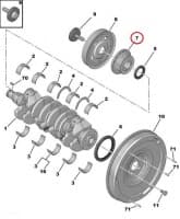 Väntvõlli rihmaratas (hammasrihmale) OEM Citroen/Peugeot 1,4-1,6HDI