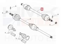 Veovõll komplektne vasak Citroen Jumpy/Peugeot Expert 2016- (AM6/AMN8)