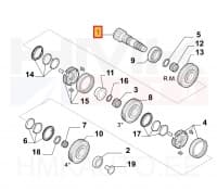 Käigukasti abivõll 15x73 lühike OEM Jumper/Boxer/Ducato 2011-16 3,0HDI